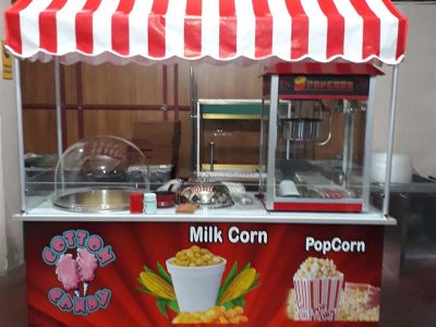 Pamuk Şeker Popcorn Bardakta Süt Mısır Arabası